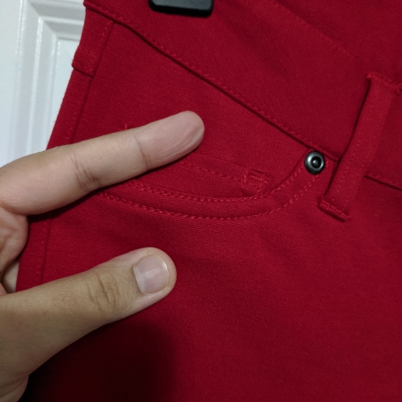 Boutique Versona Bright Red High Rise Jeggings 2 - Picture 3 of 5